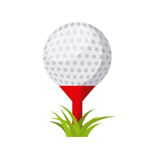 Golfballikone über weißem Hintergrund. farbenfrohes Design. Vektor-Illustration