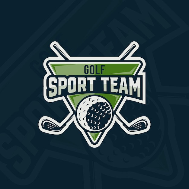 Vektor golfclub-emblem logo vektor-illustration vorlage icon grafikdesign stick und ball des sportzeichens