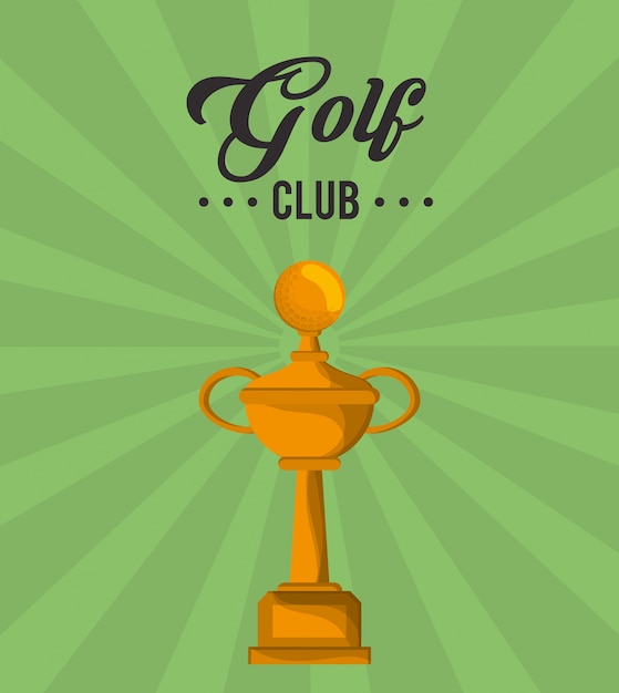 Golfclub gold trophy gewinner