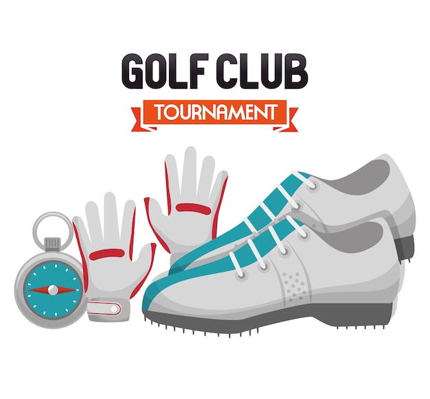 Golfclub sport symbol vektor-illustration design