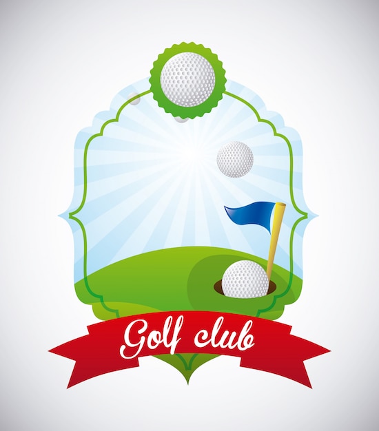 Vektor golfschläger-emblem