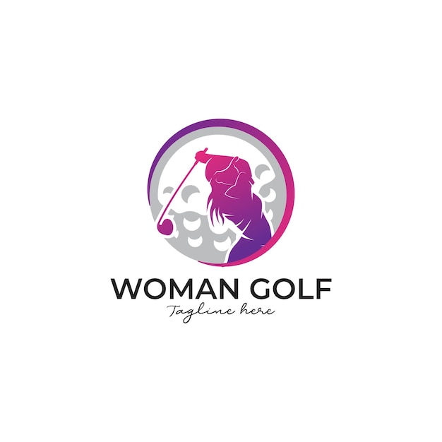 Golfsport-logo-design für frauen