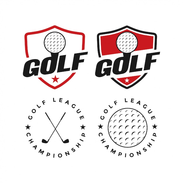 Golfsportvektor-grafikdesigninspiration