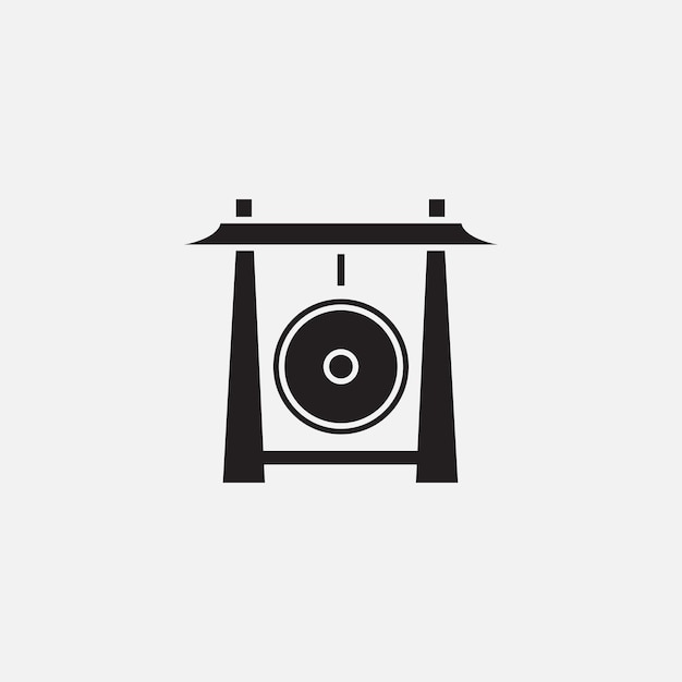 Gong-icon-vektor-logo-design-vorlage