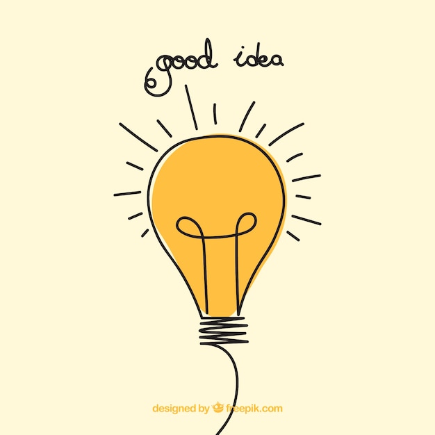 Good idea hand gezeichnete illustration