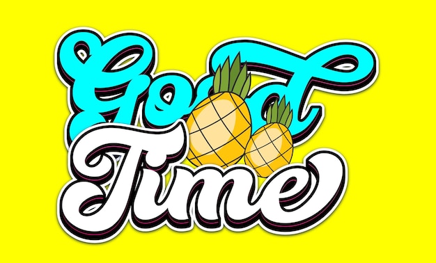 Good time summer beach schriftzug 3d-logo