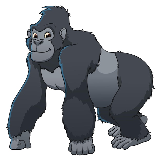 Gorilla-cartoon-tier-illustration