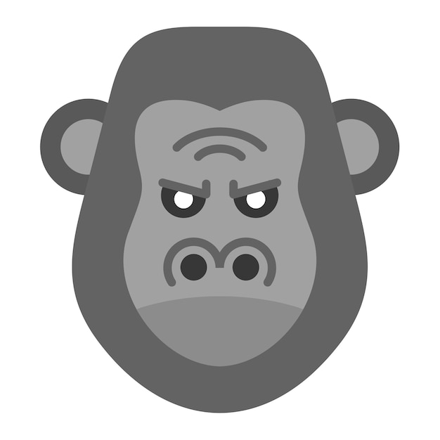 Vektor gorilla-icon-vektorbild kann für in the wild verwendet werden