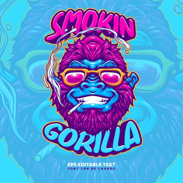 Gorilla illustration logo vorlage