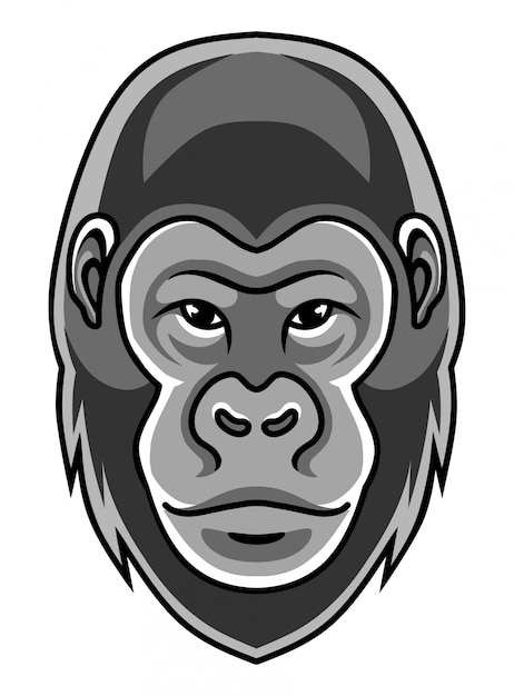 Gorilla Kopf Maskottchen Logo