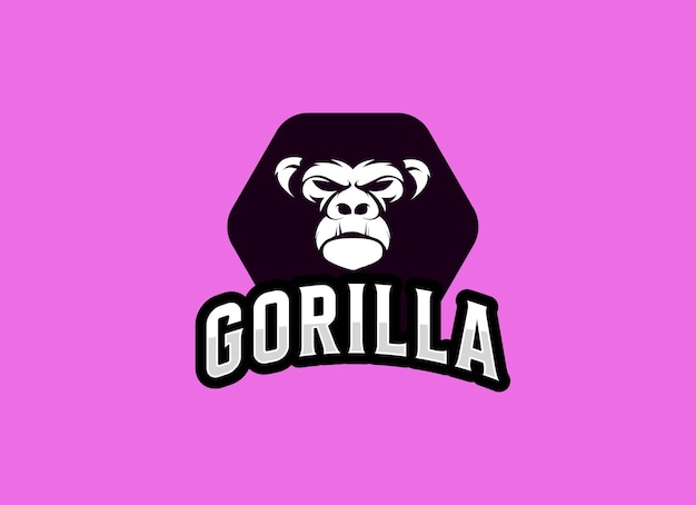 Gorilla-logo-design-vektor-vorlage modernes design flache logo-gorilla-symbol-vektor-illustration