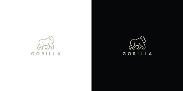 Gorilla logo template design premium vektoren