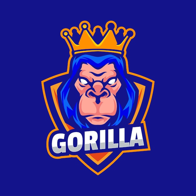 Gorilla-maskottchen-logo-vorlage