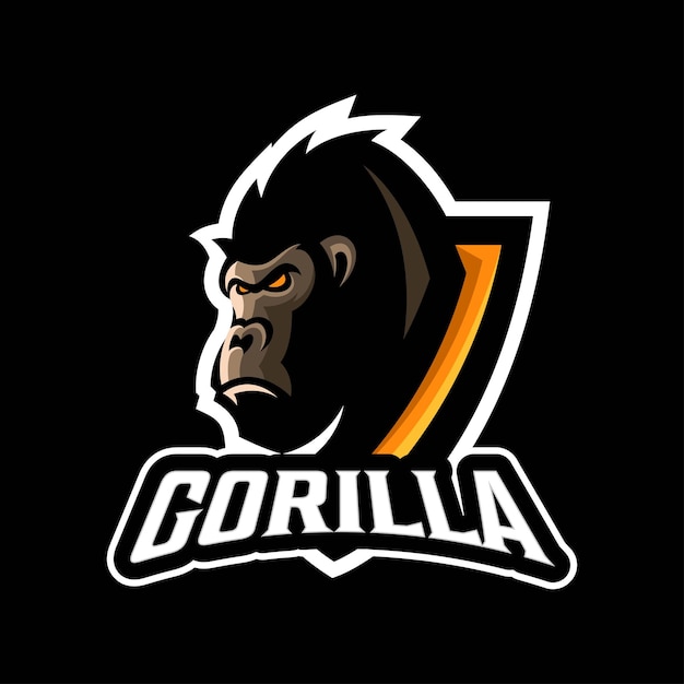Gorilla sport- und esport-team-maskottchen-logo-vorlage