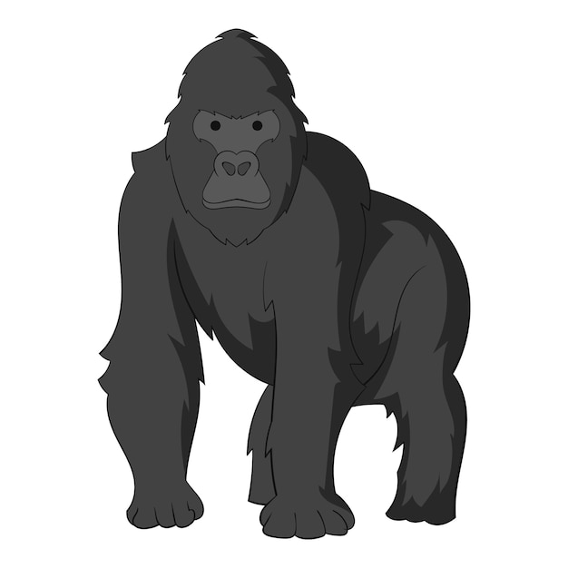 Vektor gorilla-symbol cartoon-illustration des gorilla-vektorsymbols für das web