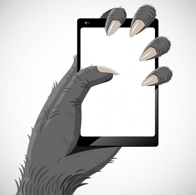 Gorilla und smartphone