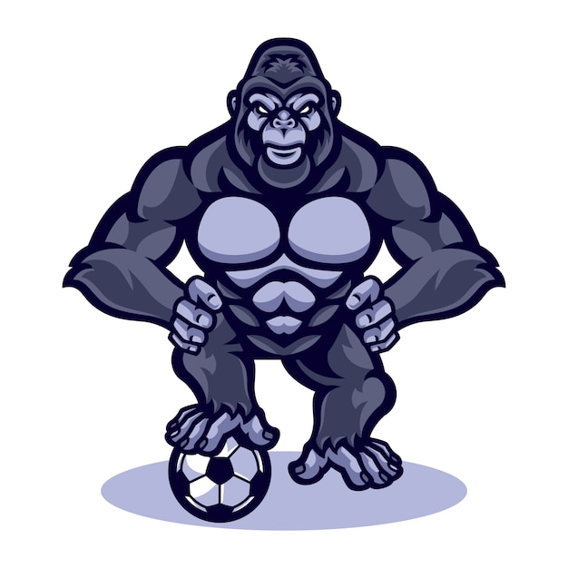 Vektor gorilla-vektor-maskottchen
