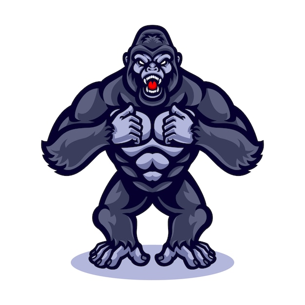 Vektor gorilla-vektor-maskottchen