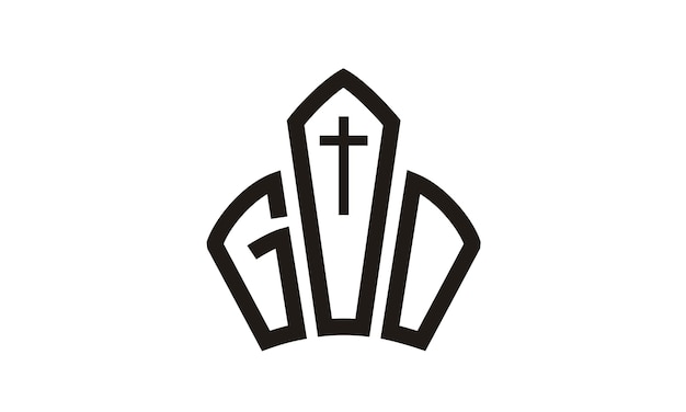 Gott Jesus Crown Church Logo Design