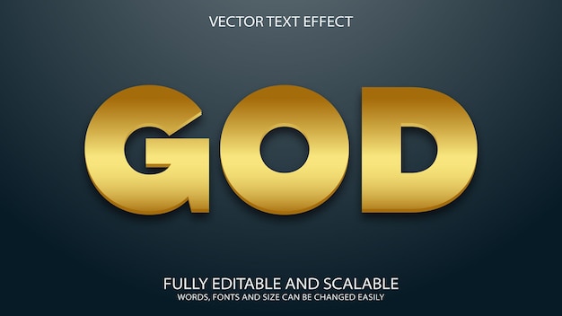 Vektor gott vektor editierbarer texteffekt in goldener farbe