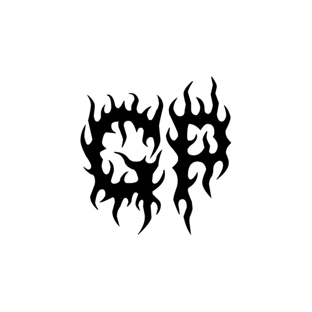 GP-Logo-Monogramm-Design Buchstaben-Text-Namen-Symbol Monochrom-Logotyp-Alphabet-Zeichen-Einfach-Logo