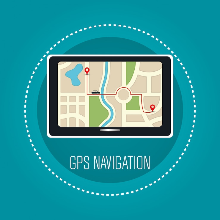 Vektor gps-navigationsdesign