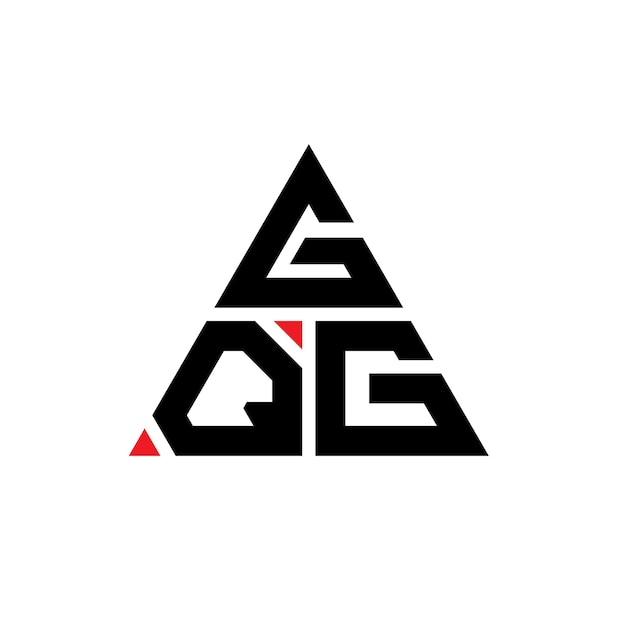 Vektor gqg dreieckbuchstaben-logo-design mit dreiecksform gqg dreieckslogo-design monogramm gqg dreiecksvektor-logotypen-schablon mit roter farbe gqg dreieckig-logo einfach elegante und luxuriöse logo