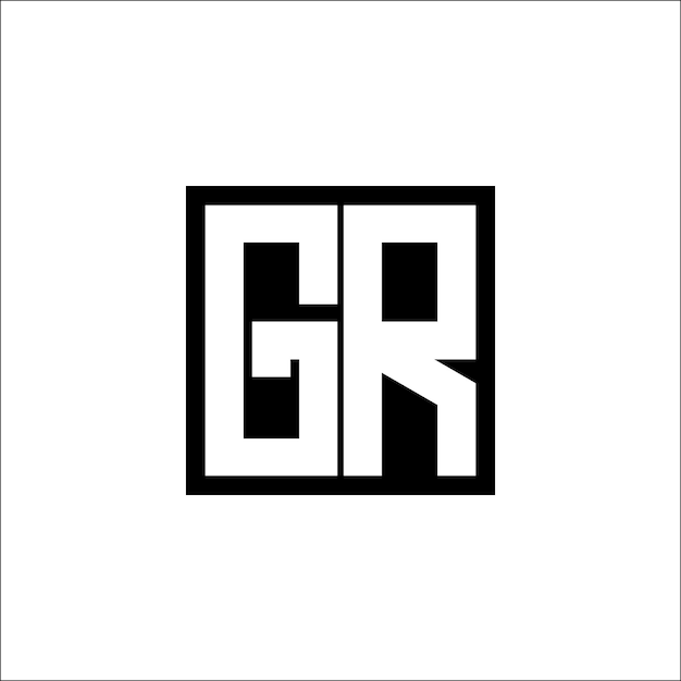 GR Moderne Buchstabenkombination Logo minimalistisches Design