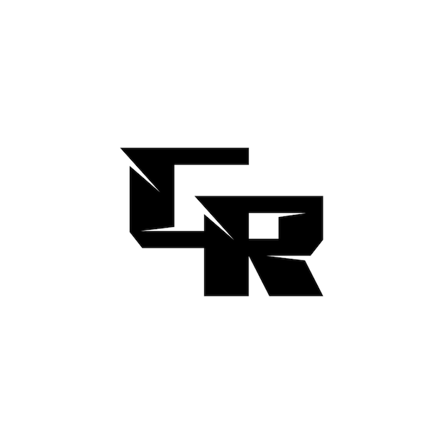 GR-Monogramm-Logo-Design, Buchstabe, Text, Name, Symbol, einfarbig, Logo, Alphabet, Zeichen, einfaches Logo