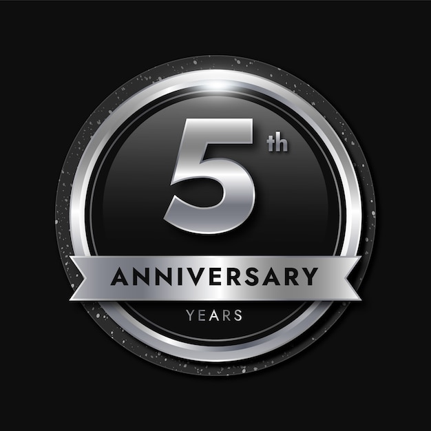 Gradient 5 Jahre Jubiläums- oder Geburtstagsdesign