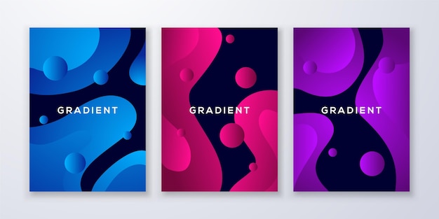 Gradient abstrakte formen decken sammlung ab