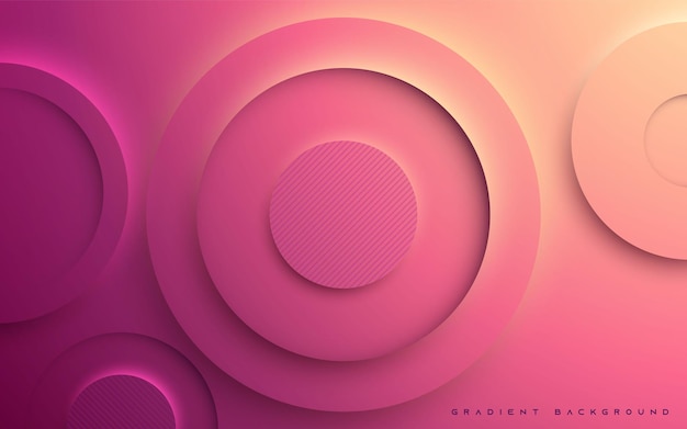 Gradient abstrakter Hintergrund elegante Kreisformzusammensetzung