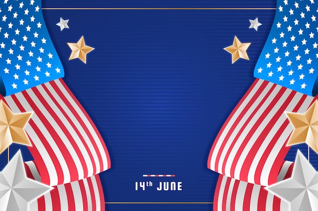 Gradient amerikanischer Flaggen-Tag-Hintergrund