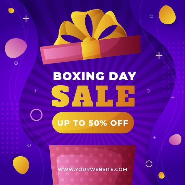 Gradient box day sale illustration