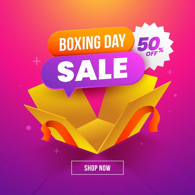 Vektor gradient box day sale illustration