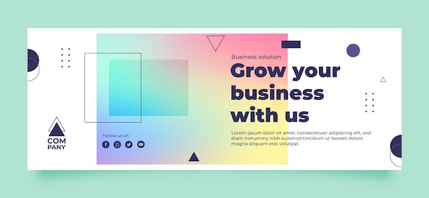 Vektor gradient business-facebook-cover