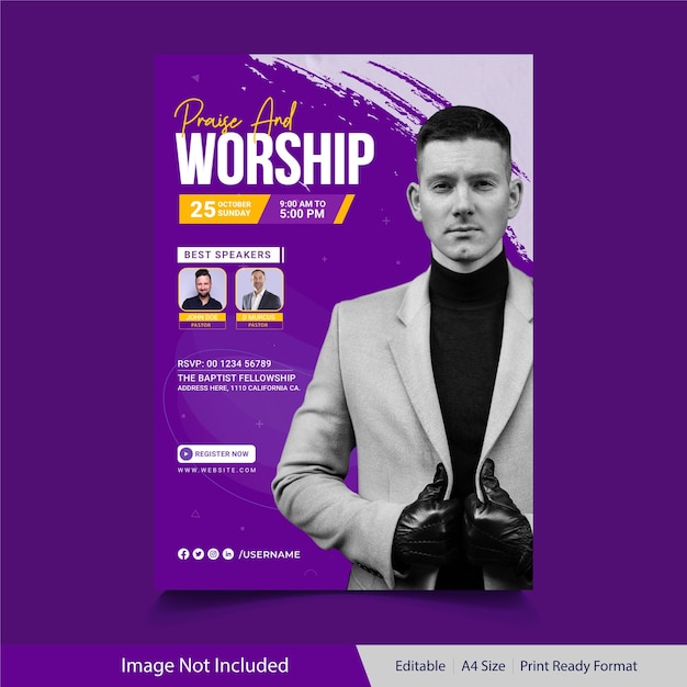Gradient Church Flyer Vorlage