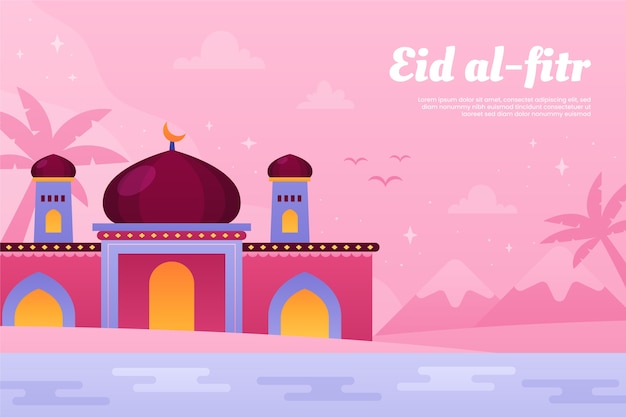 Vektor gradient eid al-fitr hintergrund