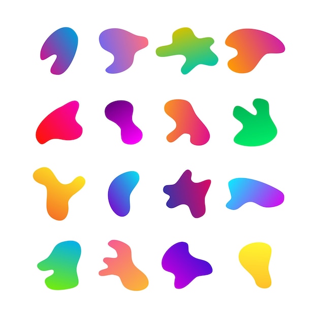 Gradient flüssige Blob-Formen