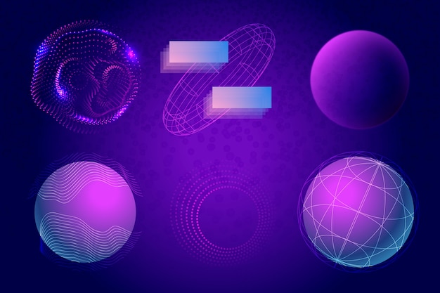 Gradient-Futuristische Elemente-Sammlung