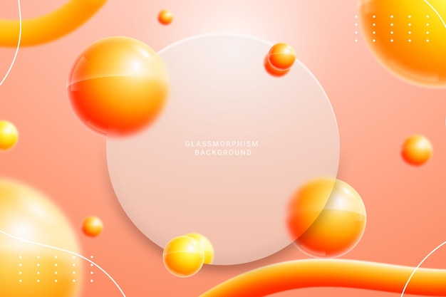 Gradient-Glasmorphismus-Hintergrund 3d