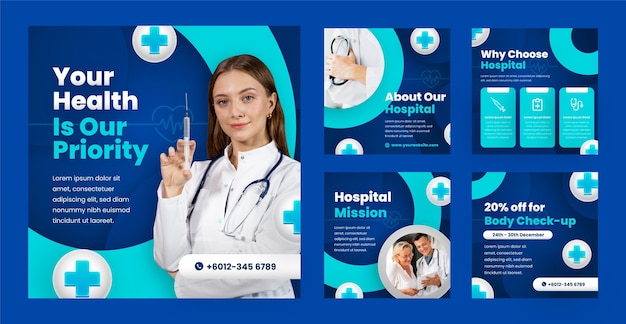 Gradient Krankenhaus Vorlage Design