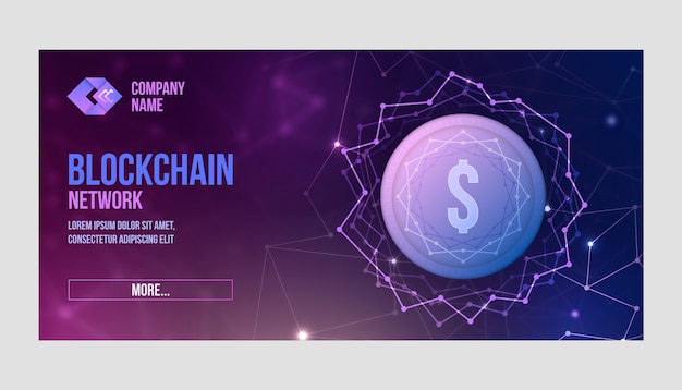 Gradient-Krypto-Horizontal-Banner-Vorlage