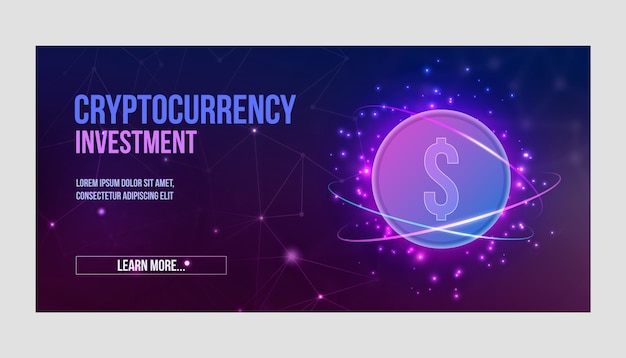 Gradient-Krypto-Horizontal-Banner-Vorlage