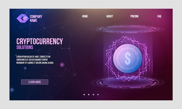 Gradient-Krypto-Landing-Seitenvorlage