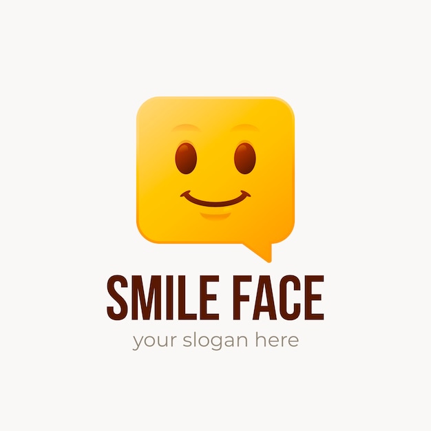 Vektor gradient-lächeln-logo-vorlage