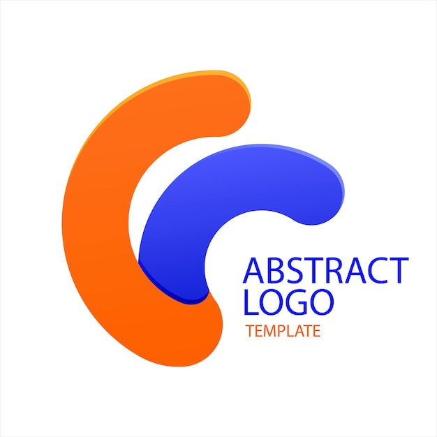 Gradient-Logo-Vorlage mit abstraktem Formvektor-Design