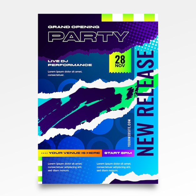 Gradient maximalist Poster Vorlage Design
