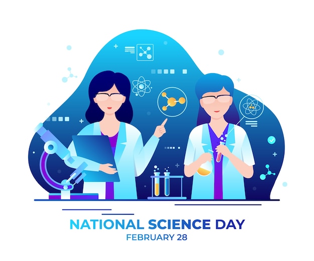 Gradient National Science Day Illustration