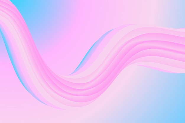 Gradient neonfarbe 3d-effekt bewegung verdrehte flüssige linienform abstrakter hintergrund